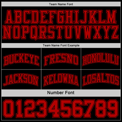 Custom Reversible Black Red Double Side Sublimation Basketball Suit Jersey