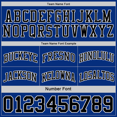 Custom Reversible Black Royal-White Double Side Sublimation Basketball Suit Jersey