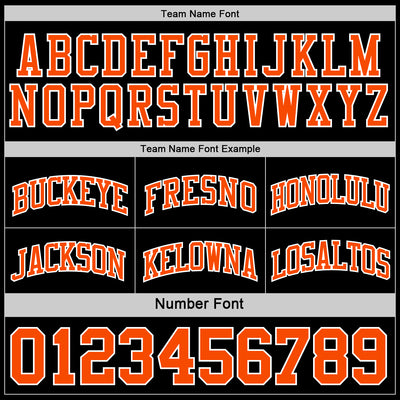 Custom Reversible Black Orange-White Double Side Sublimation Basketball Suit Jersey