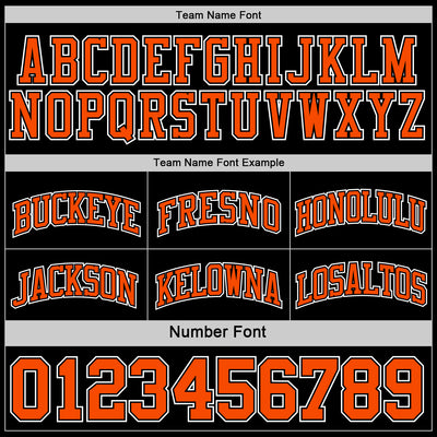 Custom Reversible Black Orange-White Double Side Sublimation Basketball Suit Jersey