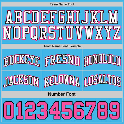 Custom Reversible Black Pink-Sky Blue Double Side Sublimation Basketball Suit Jersey