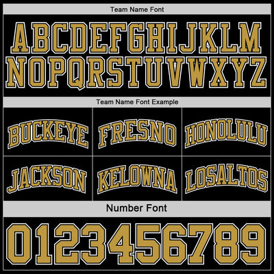 Custom Reversible Black Old Gold-White Double Side Sublimation Basketball Suit Jersey
