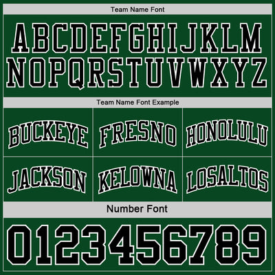 Custom Reversible Black Green-White Double Side Sublimation Basketball Suit Jersey