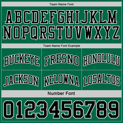 Custom Reversible Black Kelly Green-White Double Side Sublimation Basketball Suit Jersey