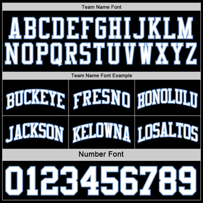 Custom Reversible Black White-Light Blue Double Side Sublimation Basketball Suit Jersey