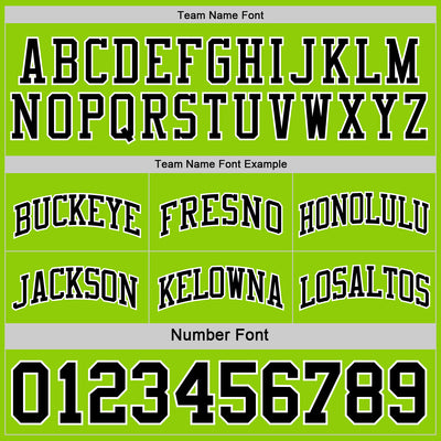 Custom Reversible Black Neon Green-White Double Side Sublimation Basketball Suit Jersey
