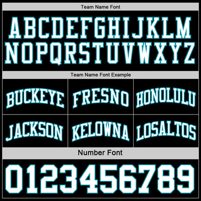 Custom Reversible Black White-Teal Double Side Sublimation Basketball Suit Jersey