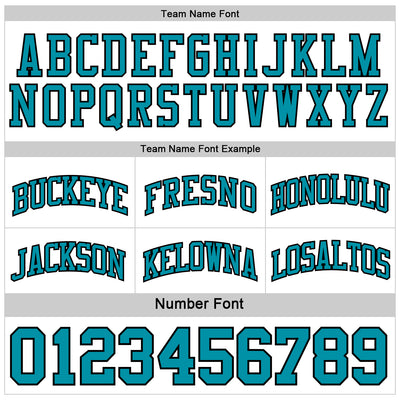 Custom Reversible Black White-Teal Double Side Sublimation Basketball Suit Jersey