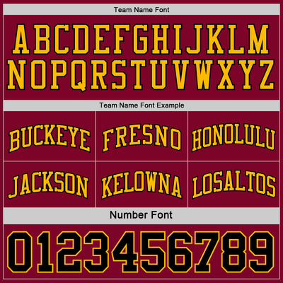 Custom Reversible Black Maroon-Gold Double Side Sublimation Basketball Suit Jersey