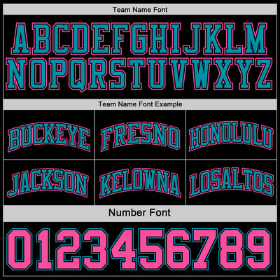 Custom Reversible Black Pink-Teal Double Side Sublimation Basketball Suit Jersey