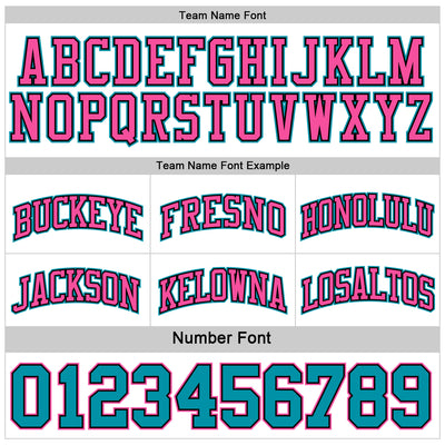 Custom Reversible Black Pink-Teal Double Side Sublimation Basketball Suit Jersey