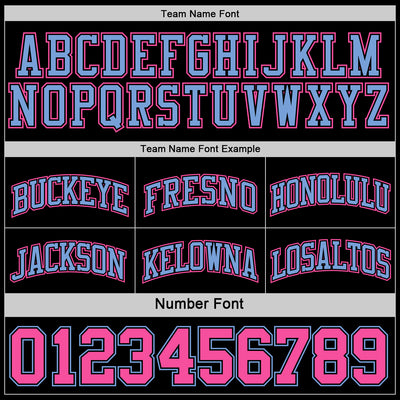 Custom Reversible Black Pink-Light Blue Double Side Sublimation Basketball Suit Jersey