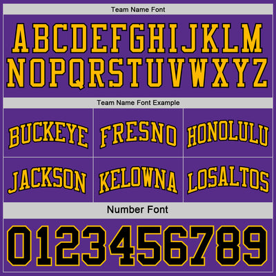 Custom Reversible Black Purple-Gold Double Side Sublimation Basketball Suit Jersey