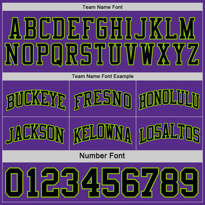 Custom Reversible Black Purple-Neon Green Double Side Sublimation Basketball Suit Jersey