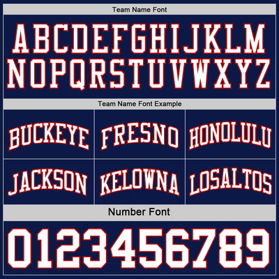 Custom Navy White-Red Reversible Double Side Sublimation Basketball Suit Jersey