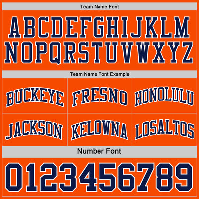 Custom Navy Orange-White Reversible Double Side Sublimation Basketball Suit Jersey