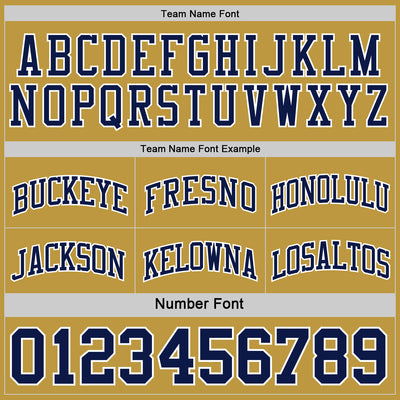 Custom Navy Old Gold-White Reversible Double Side Sublimation Basketball Suit Jersey