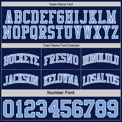 Custom Navy Light Blue-White Reversible Double Side Sublimation Basketball Suit Jersey