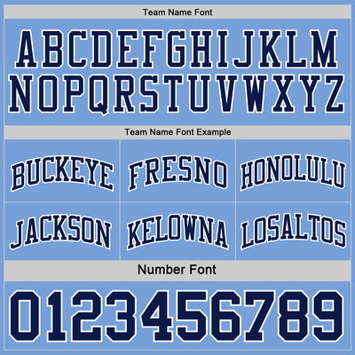 Custom Navy Light Blue-White Reversible Double Side Sublimation Basketball Suit Jersey