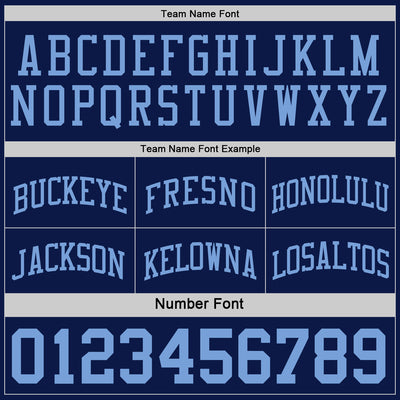 Custom Navy Light Blue Reversible Double Side Sublimation Basketball Suit Jersey