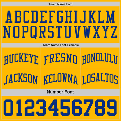 Custom Royal Gold-White Reversible Double Side Sublimation Basketball Suit Jersey