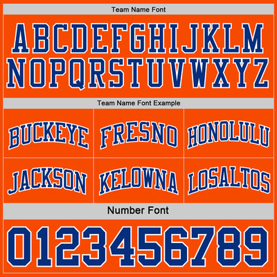 Custom Royal Orange-White Reversible Double Side Sublimation Basketball Suit Jersey