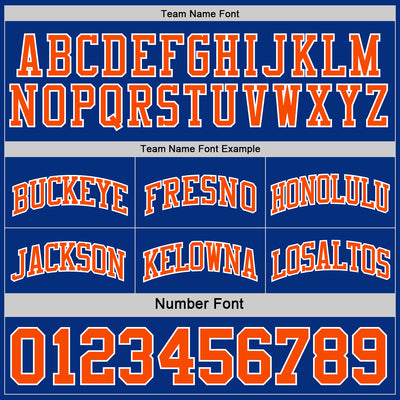 Custom Royal Orange-White Reversible Double Side Sublimation Basketball Suit Jersey