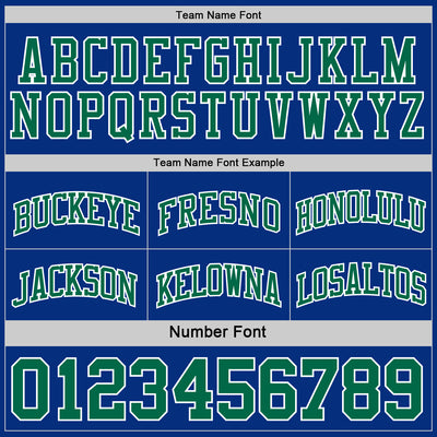 Custom Royal Kelly Green-White Reversible Double Side Sublimation Basketball Suit Jersey