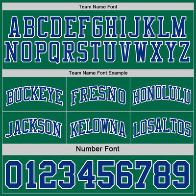 Custom Royal Kelly Green-White Reversible Double Side Sublimation Basketball Suit Jersey