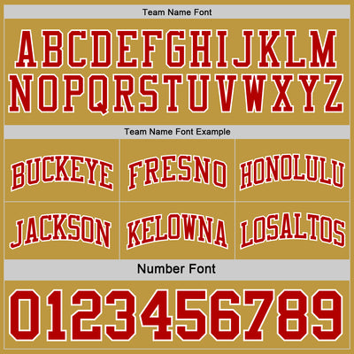 Custom Red White-Old Gold Reversible Double Side Sublimation Basketball Suit Jersey