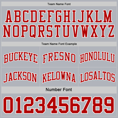Custom Red White-Gray Reversible Double Side Sublimation Basketball Suit Jersey