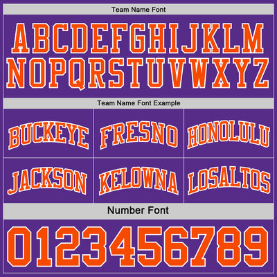 Custom Purple Orange-White Reversible Double Side Sublimation Basketball Suit Jersey