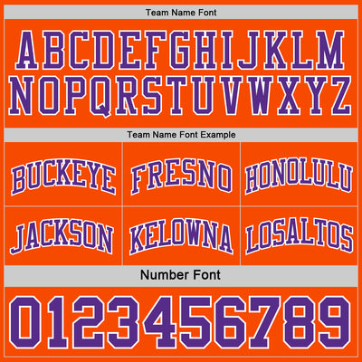 Custom Purple Orange-White Reversible Double Side Sublimation Basketball Suit Jersey