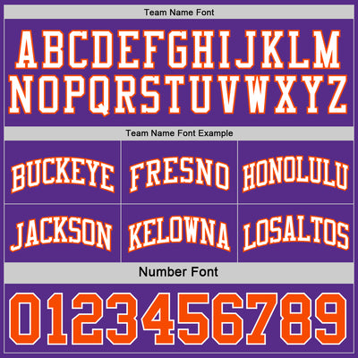 Custom Purple Orange-White Reversible Double Side Sublimation Basketball Suit Jersey