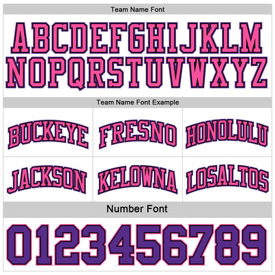 Custom Purple Pink Black-White Reversible Double Side Sublimation Basketball Suit Jersey