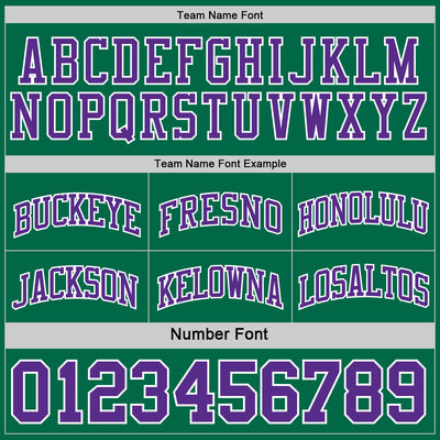Custom Purple Kelly Green-White Reversible Double Side Sublimation Basketball Suit Jersey