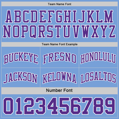 Custom Purple White-Light Blue Reversible Double Side Sublimation Basketball Suit Jersey