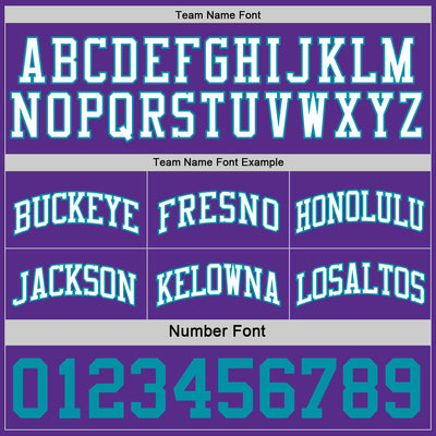 Custom Purple Teal-White Reversible Double Side Sublimation Basketball Suit Jersey