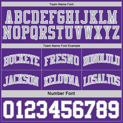 Custom Reversible Purple White-Gray Double Side Sublimation Basketball Suit Jersey
