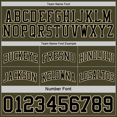 Custom Reversible Black Olive-Cream Double Side Sublimation Basketball Suit Jersey