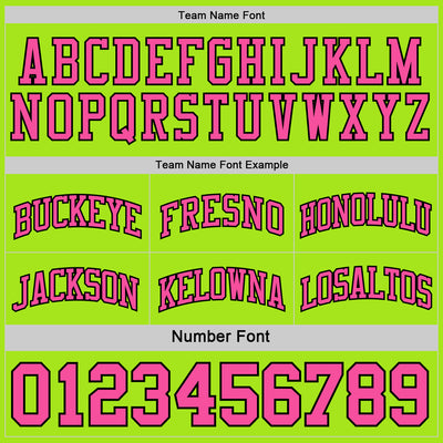 Custom Reversible Black Neon Green-Pink Double Side Sublimation Basketball Suit Jersey