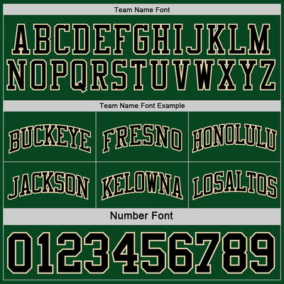 Custom Reversible Black Cream-Green Double Side Sublimation Basketball Suit Jersey