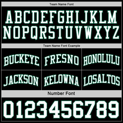 Custom Reversible Black White-Kelly Green Double Side Sublimation Basketball Suit Jersey