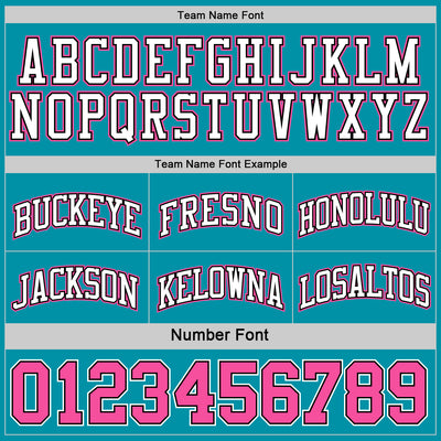 Custom Reversible Black Pink-Teal Double Side Sublimation Basketball Suit Jersey