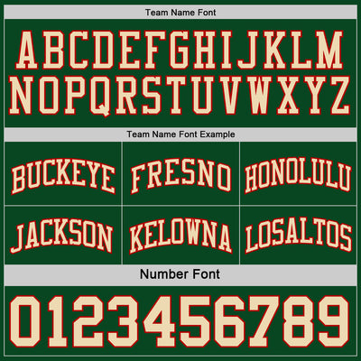 Custom Reversible Green Cream-Red Double Side Sublimation Basketball Suit Jersey