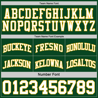 Custom Reversible Green White-Gold Double Side Sublimation Basketball Suit Jersey