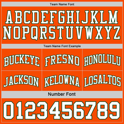 Custom Reversible Green White-Orange Double Side Sublimation Basketball Suit Jersey