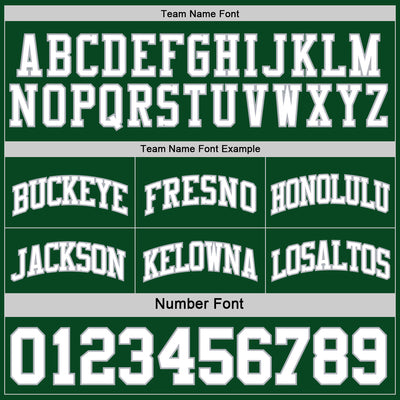 Custom Reversible Green White-Gray Double Side Sublimation Basketball Suit Jersey
