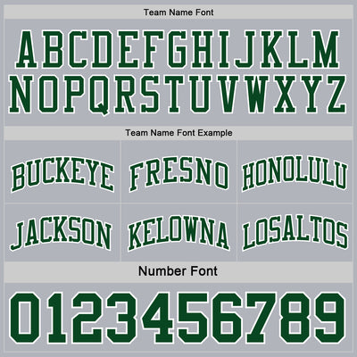 Custom Reversible Green White-Gray Double Side Sublimation Basketball Suit Jersey