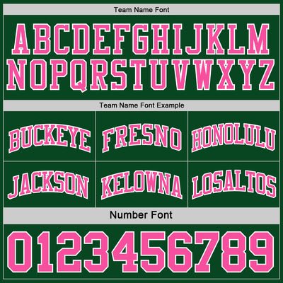 Custom Reversible Green Pink-White Double Side Sublimation Basketball Suit Jersey